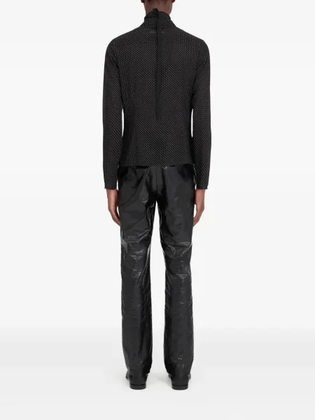 Дълго риза Mm6 Maison Margiela на точки черно