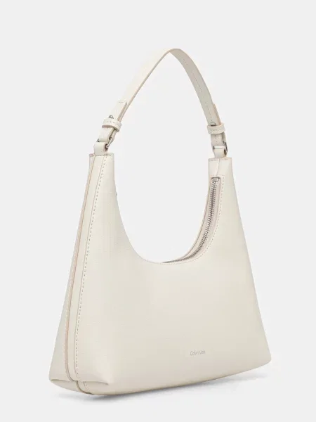 Calvin Klein Kabelka na rameno biela béžová