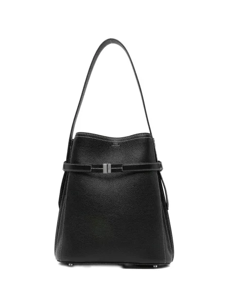 Geantă bucket Toteme din piele negru