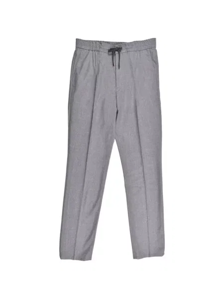 Pantaloni Brunello Cucinelli de lână cu cordon gri