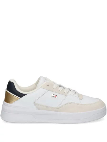 Sneakerși Tommy Hilfiger cu broderie alb