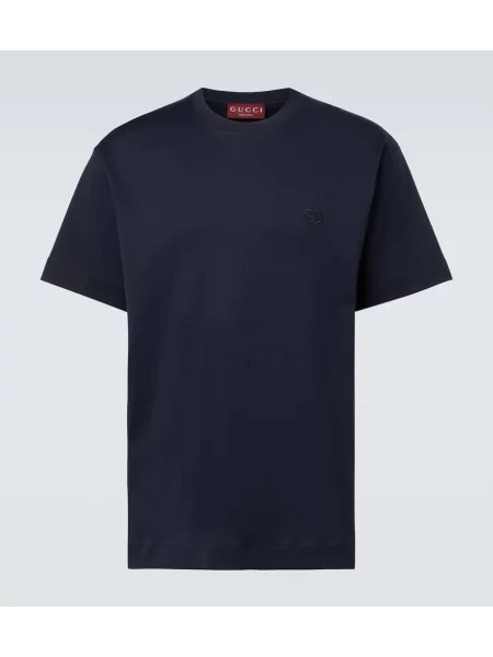 Tricou Gucci din jerseu albastru