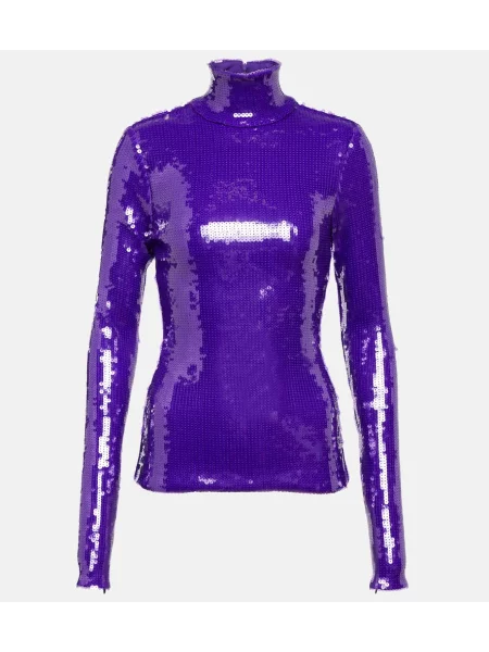 Golf top Laquan Smith fioletowy