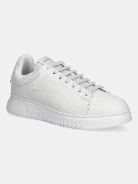 Emporio Armani sneakers din piele alb