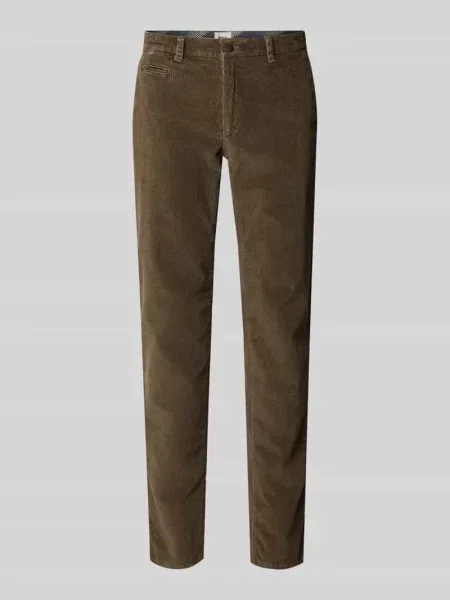 Spodnie sztruksowe o kroju slim fit z z tyłu model ‘Fabio’ Brax