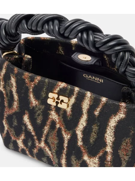 Top Ganni cu imagine cu model leopard negru
