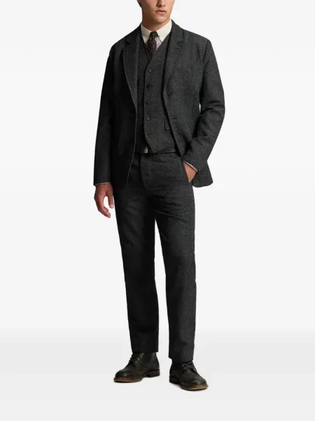 Vestă Ralph Lauren Rrl cu model herringbone gri