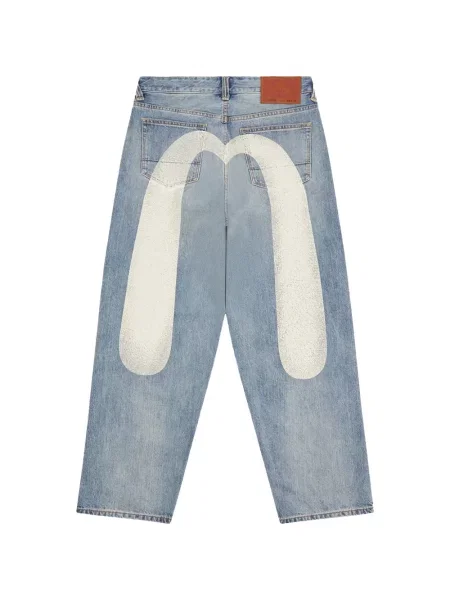Blugi Evisu cu imagine albastru
