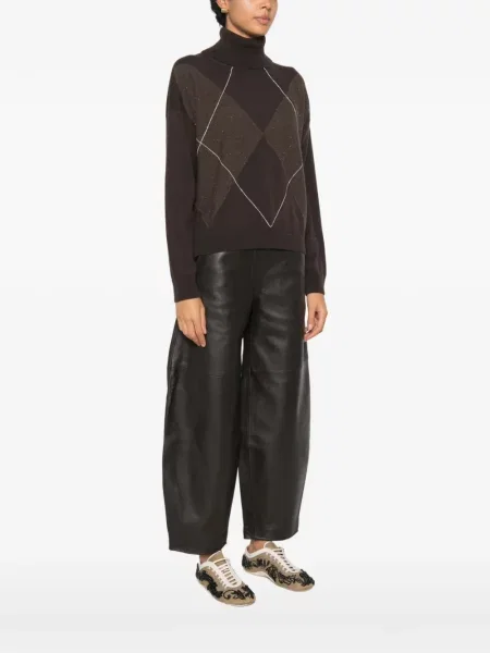Pulover Peserico cu model argyle maro