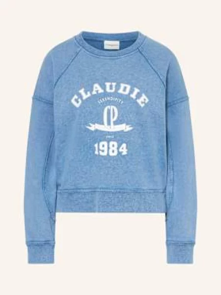 Claudie Pierlot Bluza Nierozpinana blau niebieska