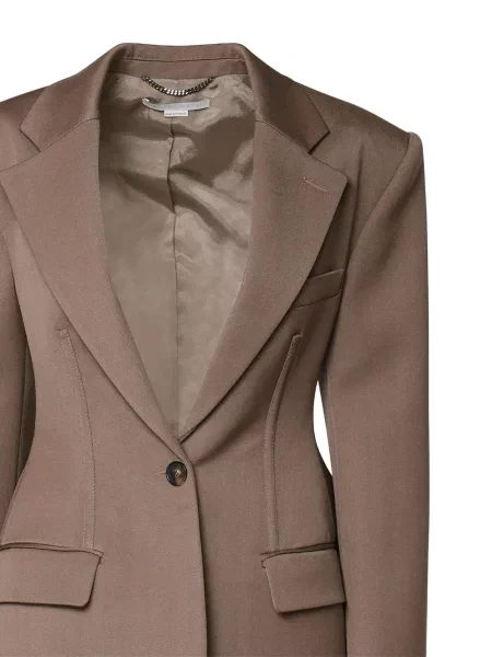 Švarkas Stella Mccartney su atvartu ruda