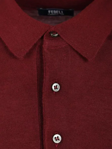 Lung tricou polo Fedeli roșu
