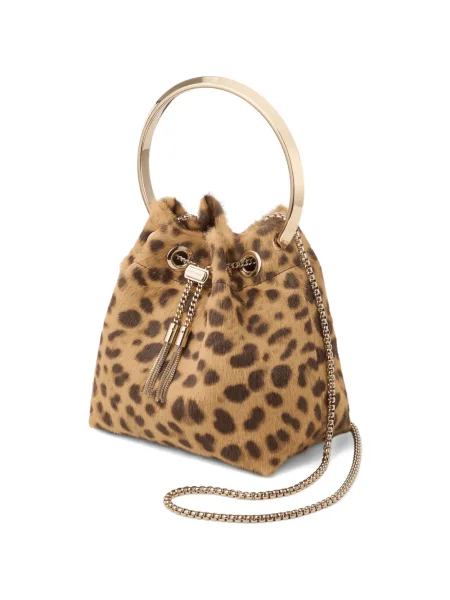 Geantă Jimmy Choo cu imagine cu model leopard