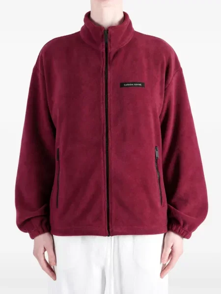 Geacă Canada Goose din fleece roșu