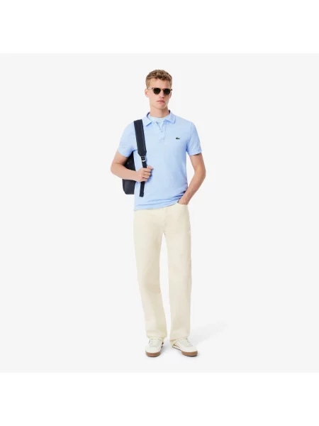Lacoste Koszulka Polo Slim Fit Z Piki niebieska