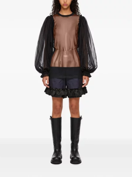 Bluză Comme Des Garçons cu volane negru