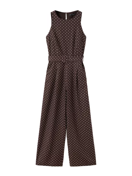 MANGO Salopeta ROMEO maro închis alb