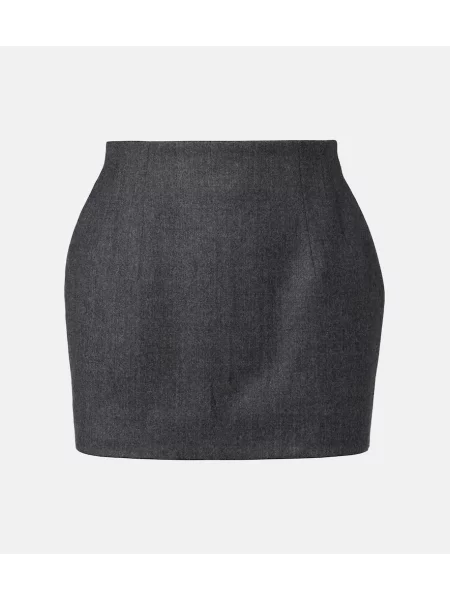Fustă Wardrobe.nyc de lână gri
