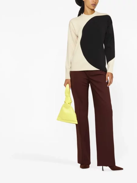 Megztinis Tory Burch apvaliu kaklu juoda