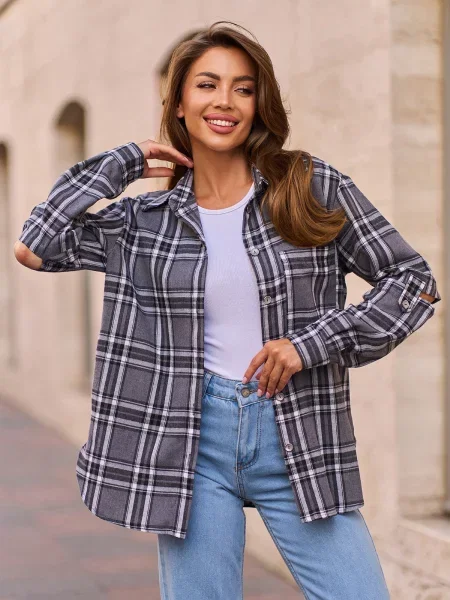 Сорочка ISSA Plus сірий