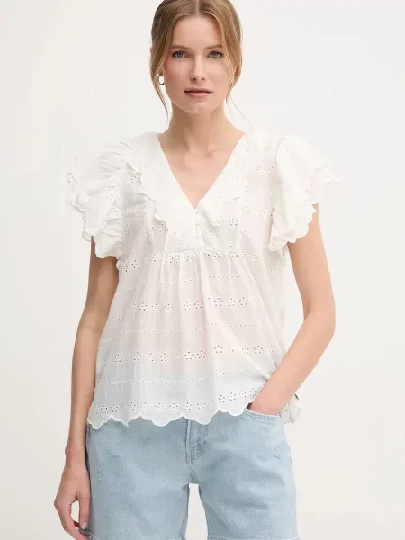 Pepe Jeans bluză din DAME femei in modele florale bej