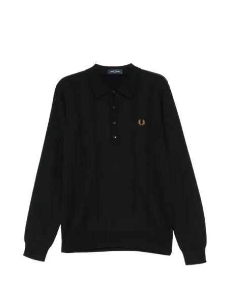 Tricou polo Fred Perry cu broderie negru