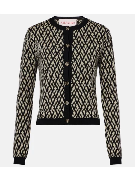 Kardigan Valentino wełniany czarny