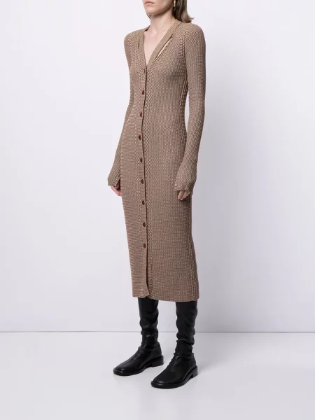 Dzianinowa sukienka Proenza Schouler White Label garniturowa biała