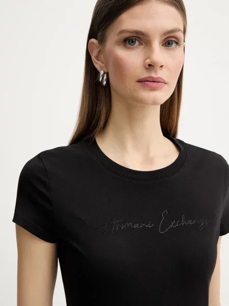 Armani Exchange póló fekete