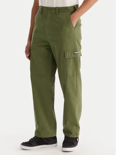 DC Shoes Kargo hlače Worker Baggy Chino Cargo zelena