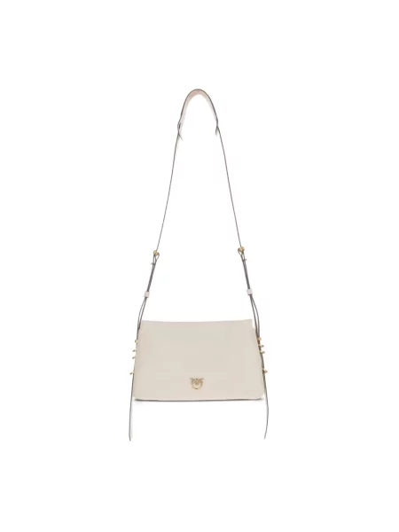 Torebka crossbody Pinko z logo biała