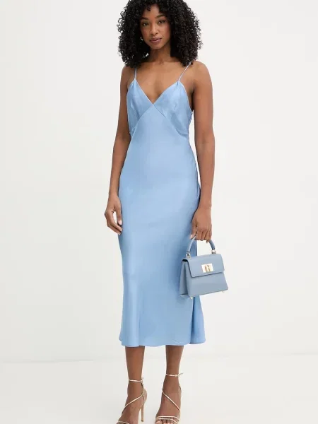 Silvian Heach rochie lenjerie intimă cu vâscoză RAMET albastru