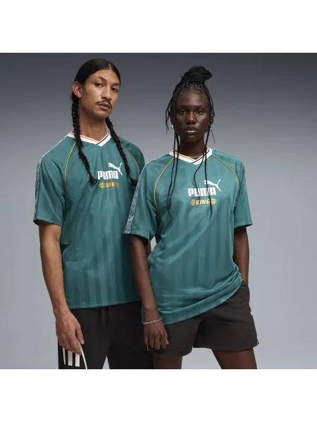 PUMA Koszulka piłkarska unisex KING o luźnym kroju Odzież S zielony