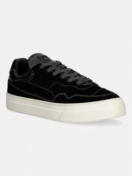 Stepney Workers Club PEARL OMNI SILK SUEDE sneakers pentru bărbați din piele întoarsă negru