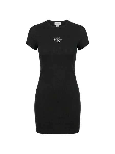 Rochie din denim Calvin Klein Jeans negru