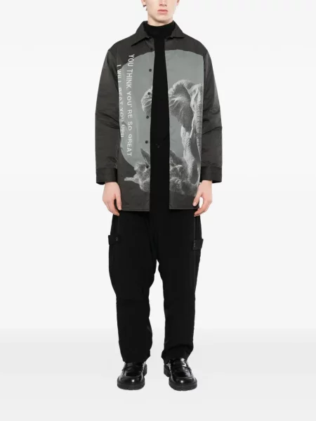 С яка риза Yohji Yamamoto с принт черно