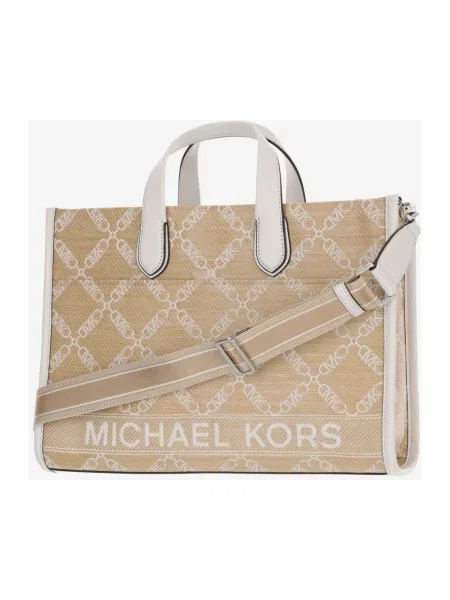 Torebka Michael Kors z logo beżowa