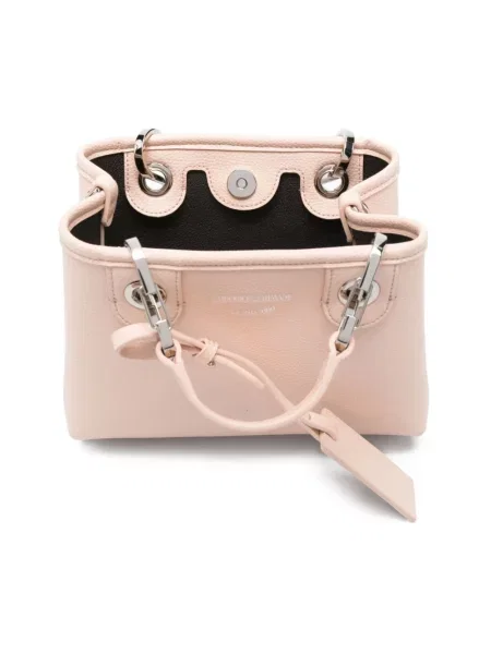 Torebka crossbody Emporio Armani skórzana beżowa