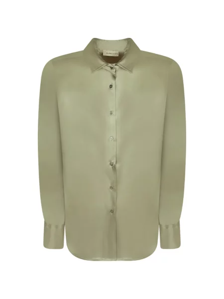 Cămașă Blanca Vita din satin verde
