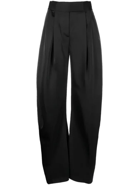 Pantaloni The Attico din satin cu picior lat