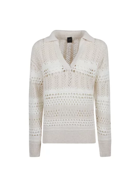 Sweter Pinko żakardowy biały