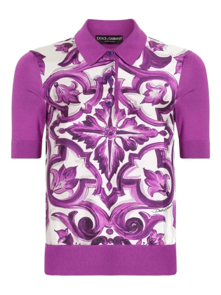 Polo Dolce & Gabbana cu imagine violet