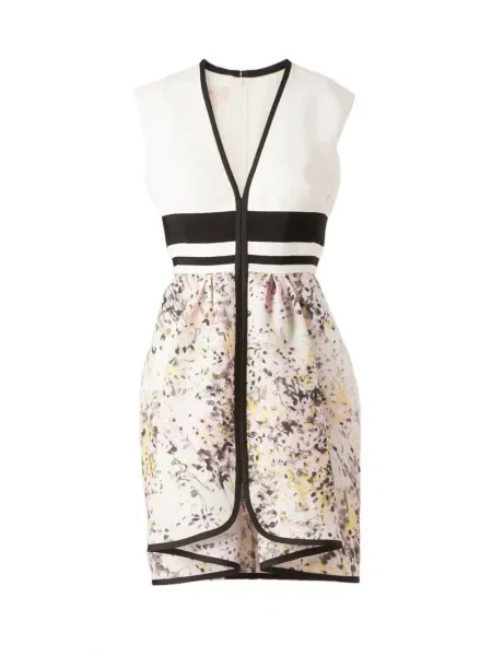 Rochie fără mâneci Giambattista Valli fără mâneci de costum alb