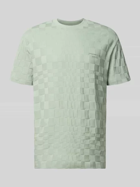 T-shirt o kroju regular fit z czystej bawełny model PS BOSS Green X PORSCHE zielona