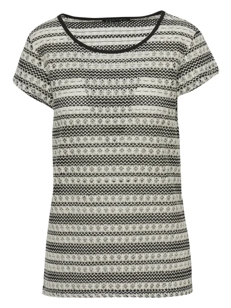 KOROSHI Tricou gri alb