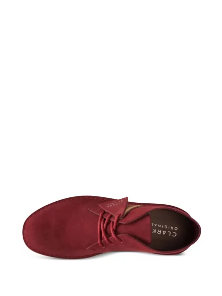 Велурени пустинни ботуши Clarks Originals червено