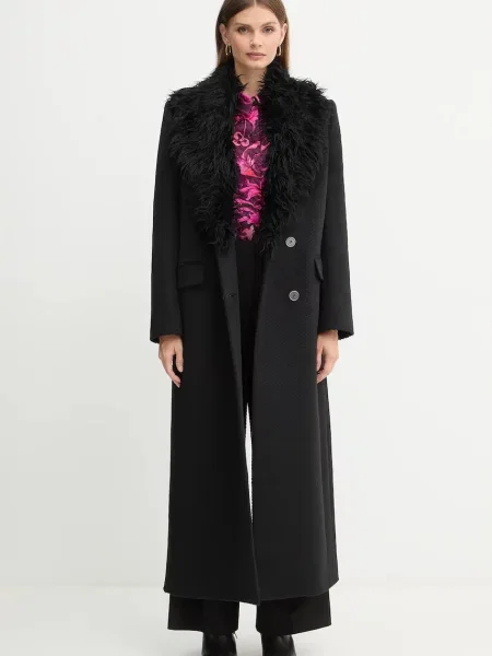 Пальто з додаванням вовни Versace Jeans Couture чорний