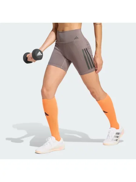 Krótkie legginsy Optime Workout szare