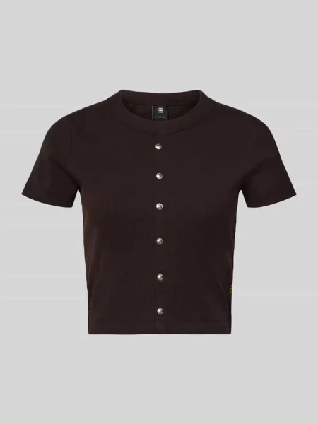 T-shirt krótki z listwą guzikową model ‘Heritage’ G-star Raw