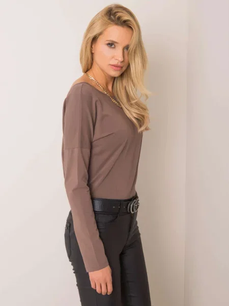 Bluză Fashionhunters maro